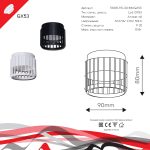 Накладной светильник Reluce 53018-9.5-001MN GX53 WT