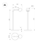Настольная лампа Arlight SP-OTTORI-TAB-6W Warm3000 (WH, 30 deg, 230V) 051021