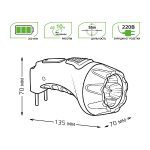 Ручной светодиодный фонарь Gauss аккумуляторный 135х70 40 лм GF104