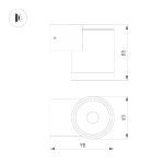 Уличный настенный светильник Arlight LGD-RAY-WALL-R65-9W Warm3000 (GR, 23 deg, 230V) 038153