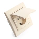 Розетка 1-местная с крышкой Stekker PST16-9012-02 с защитной шторкой 39238