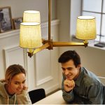 Люстра на штанге ImperiumLoft Stavra Jorgenson Beige/Dark Wood 203576-26