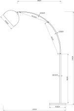 Торшер Arte Lamp Paolo A5822PN-1PB