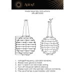 Подвесная люстра Aployt Banzhamin APL.851.03.50