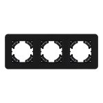 Рамка на 3 поста стеклянная Arlight FRM-OMALI-SFGS-3-BK 049713