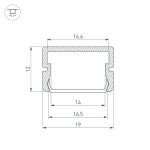Профиль Arlight SILER-2000 ANOD BLACK (Алюминий) 058960