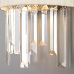 Настенный светильник Eurosvet Amantea 10122/2 хром/прозрачный хрусталь Strotskis (10106/2)