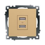 Розетка 2-местная USB Stekker Катрин GLS10-7115-08 49229