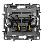 Выключатель двухклавишный Legrand Etika 10A 250V слоновая кость 672302