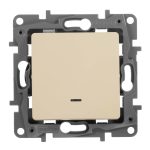 Переключатель одноклавишный Legrand Etika с подсветкой 10A 250V белый 672215