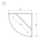 Алюминиевый профиль Arlight KANT-H55-2000 ANOD 044578