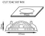 Встраиваемый светодиодный светильник Crystal Lux CLT 524C105 WH