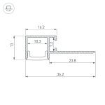 Профиль Arlight FANTOM-W12-EDGE-2000 ANOD 040329
