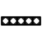 Рамка на 5 постов стеклянная Arlight FRM-OMALI-GS-5-BK 049705