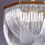 Подвесной светильник Delight Collection Murano Glass A001-554 L9 brass/clear