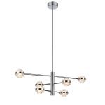 Люстра на штанге Delight Collection MD22030002 MX22030002-6A chrome/clear