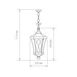 Уличный подвесной светильник Elektrostandard Virgo H капучино 4690389064890
