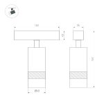 Трековый магнитный светильник Arlight MAG-SPOT-ZOOM-45-R60-15W Day4000 052299