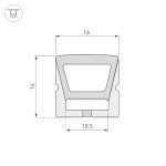 Силиконовый профиль Arlight WPH-FLEX-1616-TOP-S11-20m WHITE 041094