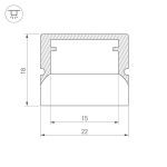 Профиль-держатель Arlight WPH-FLOOR22-2000 ANOD 023291