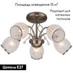 Потолочная люстра Eurosvet 30026/5 античная бронза