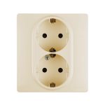 Розетка двойная с/з со шторками Legrand Inspiria 673756