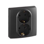 Розетка двойная с/з со шторками Legrand Inspiria 673758