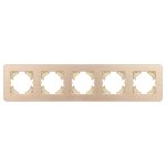 Рамка на 5 постов алюминиевая Arlight FRM-AKIRY-AL-5-GD 049736