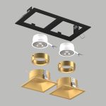 Встраиваемый светильник Lightstar Domino (214527+214503+214503+214003+214003) D5270303GMOD