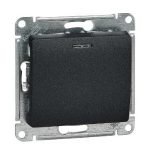 Выключатель 1-клавишный с подсветкой сх.1а, 10AX Systeme Electric Glossa Антрацит GSL000713