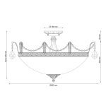 Потолочный светильник Lucia Tucci Barletta 182.10 D720 Coffe Gold