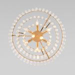 Подвесная люстра Eurosvet Elegante 10130/8 золото/прозрачный хрусталь Strotskis a060644