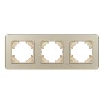 Рамка на 3 поста стеклянная Arlight FRM-OMALI-GS-3-GD 049699