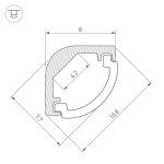Алюминиевый профиль Arlight ARH-Kant-H8-2000 Anod 036323