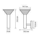 Уличный настенный светодиодный светильник Lightstar Piatto 379637