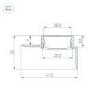 Профиль Arlight FANTOM-W20-H10-EDGE-2000 ANOD 054183