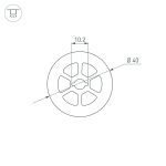 Силиконовый профиль Arlight WPH-FLEX-D40-360deg-S10-5m WHITE 045869