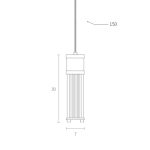 Подвесной светильник Delight Collection Claridges 10258P1 bronze