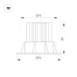 Встраиваемый поворотный светильник Arlight  MS-ATOLL-BUILT-TURN-R94-10W 039067