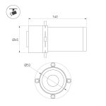 Насадка кадрирующая Arlight LGD-ARTIFACT-CROP-ZOOM-R65 (BK, 18-35 deg.) (Металл) 057115