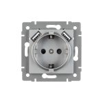 Механизм розетки с USB зарядкой Arlight SCT-MUAA-PL-GR-V (250V, 16A) 049820