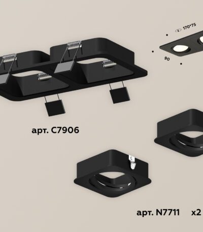 Встраиваемый поворотный светильник Ambrella Light Techno XC7906010 (C7906, N7711)