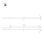 Трековый магнитный светильник Arlight MAG-MICROCOSM-FLAT-ELASTIC-L2000-16W Warm3000 (BK, 100 deg, 24V) 043250