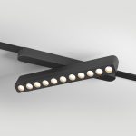 Трековый магнитный однофазный светильник Denkirs Air grill DK5338-BK