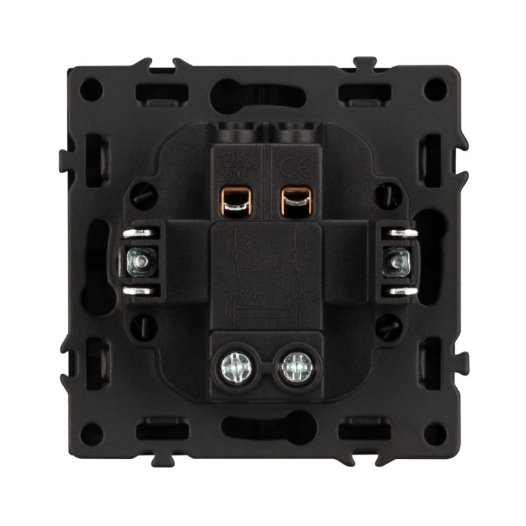 Механизм выключателя одноклавишный перекрёстный Arlight SWT-NOBE-MKX1-SFPL-GR (230V, 10A) 054251