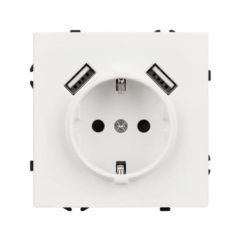 Механизм розетки с USB зарядкой Arlight SCT-NOBE-MUAA-SFPL-WH (230V, 16A) 054288