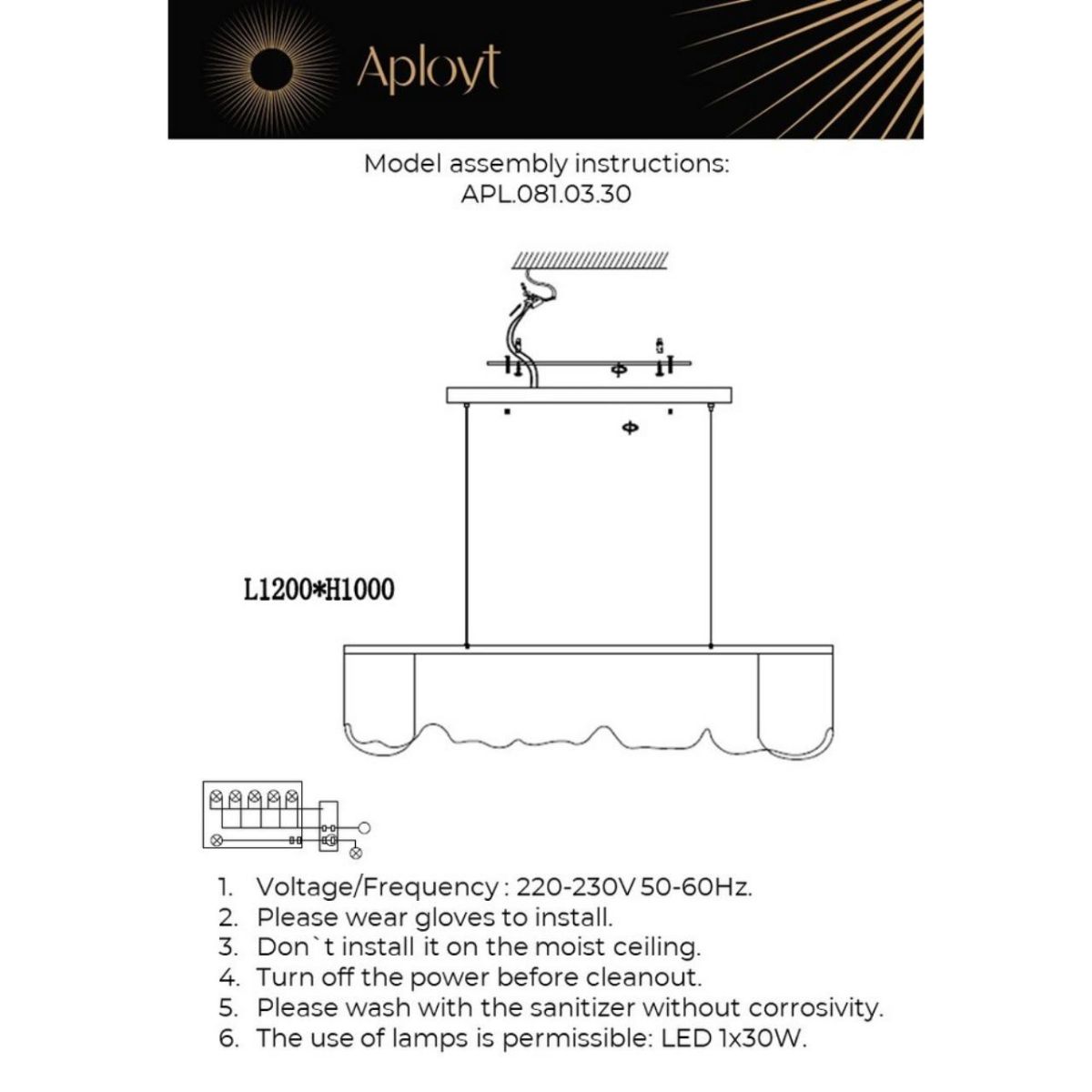 Подвесная люстра Aployt Olga APL.081.03.30