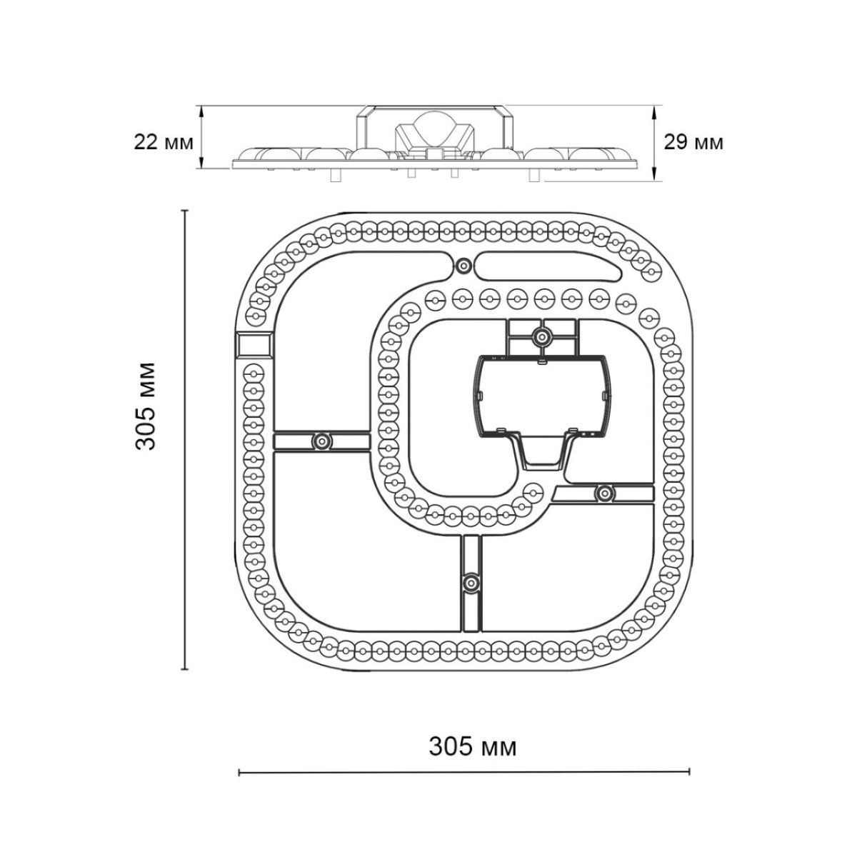 Светодиодный модуль с драйвером и линзованным рассеивателем на магнитах с ДУ /APP /RGB Novotech Color 357793