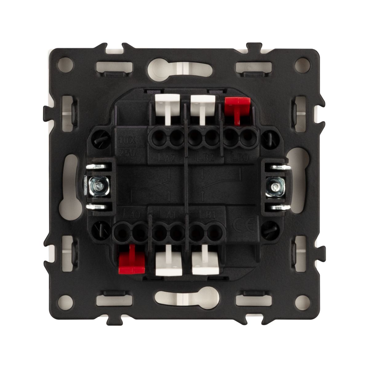 Механизм выключателя двухклавишный проходной Arlight SWT-NOBE-MKP2-SFPL-WH (230V, 10A) 054242