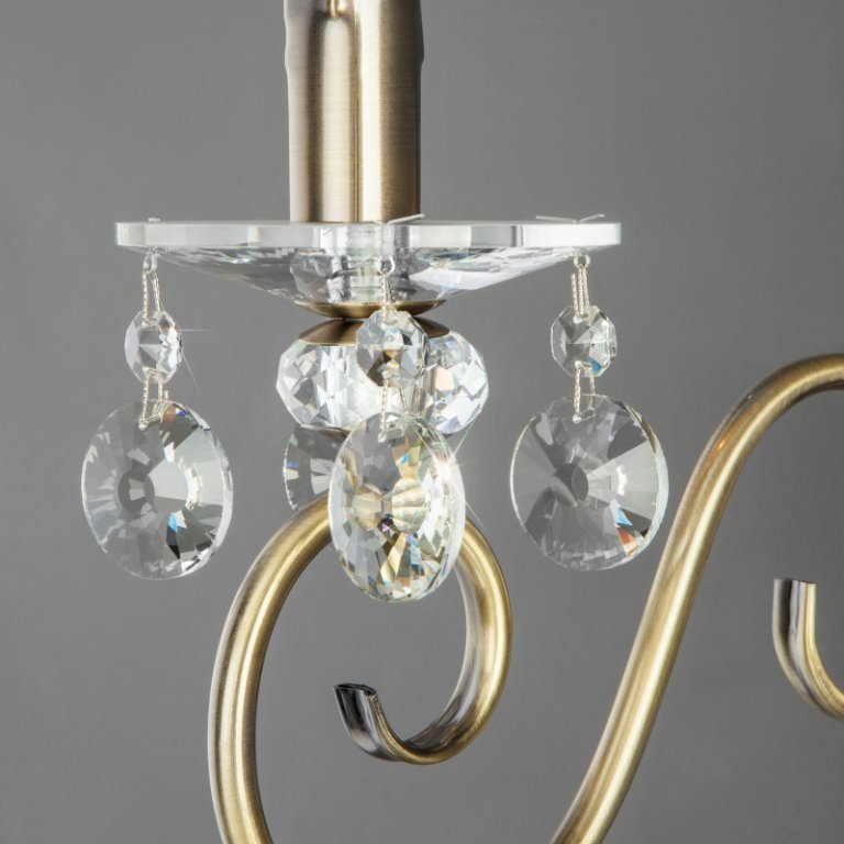 Бра Eurosvet 10104/1 античная бронза/прозрачный хрусталь Strotskis